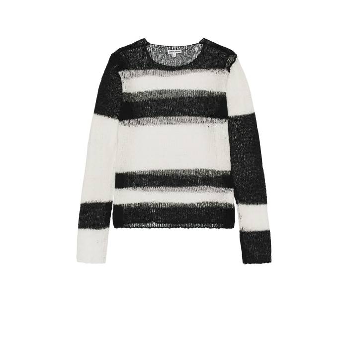 ジェイディッドロンドン Jaded London 【 Color Bloke Stripe Open Knit Sweater Men White & Black 】 Stripe ストライプ ニット トレーナー メンズファッション トップス ニット セーター メンズ 白色 ホワイト