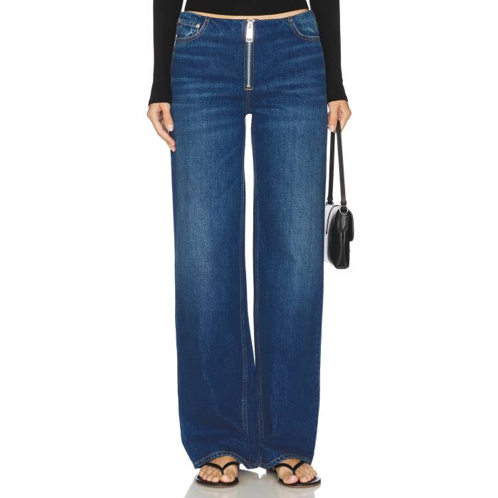 Grlfrnd 【 Lina Zip Front Straight Women Pico Blvd 】 レディース レディースファッション-ボトムス