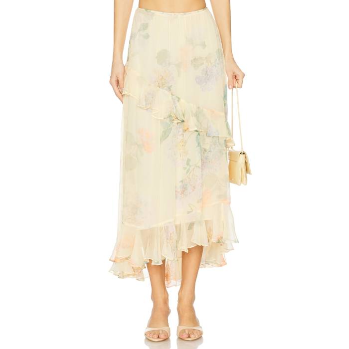 ジマーマン Zimmermann 【 Illuminate Asymmetric Skirt Women Lemon Hydrangea 】 レディース レディースファッション-ボトムス-スカート