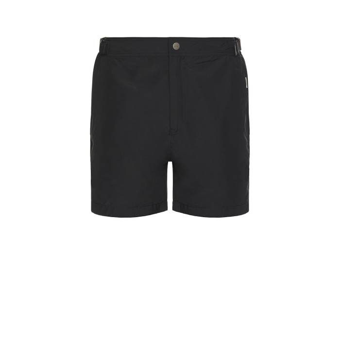 オニア Onia 【 Calder Buckle 5\" Swim Trunk Men Black 】 バックル メンズ 黒いこと 黒いこと"