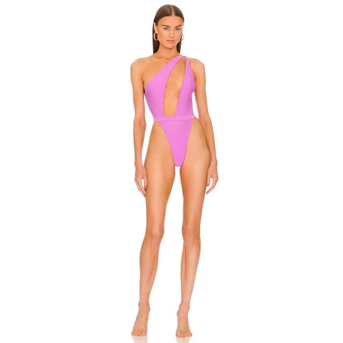 Michael Costello 【 X Revolve Kasie One Piece Women Electric Purple 】 レディースファッション 水着 レディース Purple 紫・パープル