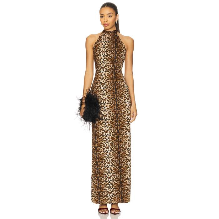Superdown 【 Vashti Maxi Dress Women Leopard 】 お召しもの レディース ヒョウ柄 レオパード