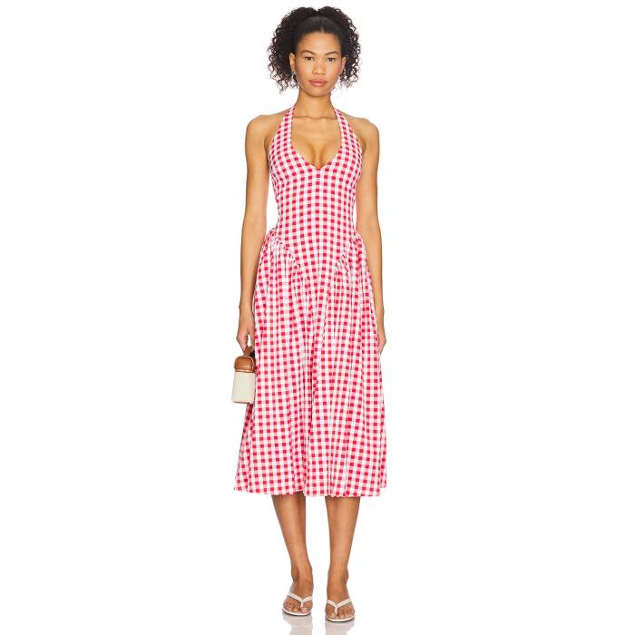 More To Come 【 Lottie Halter Maxi Dress Women Red Gingham 】 ドレス レディースファッション ドレス レディース Red 赤・レッド