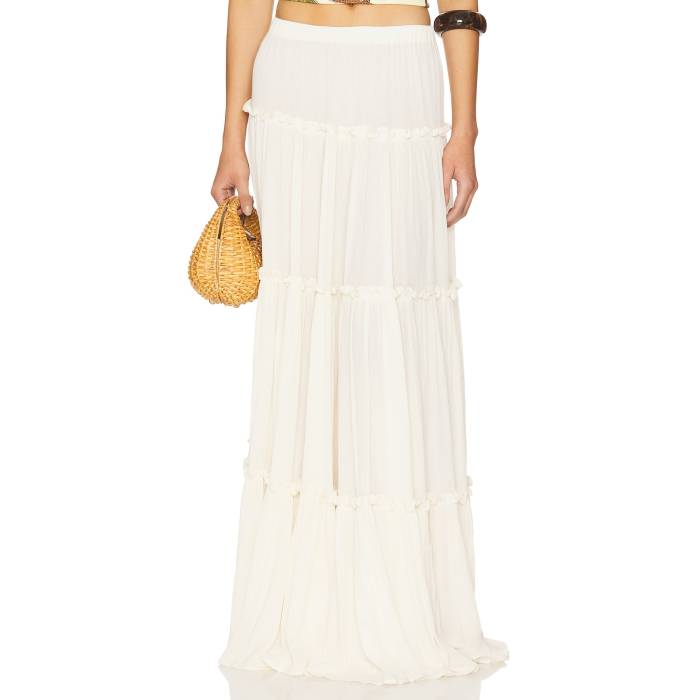 Tularosa 【 X Emma Rose Willa Maxi Skirt Women Ivory 】 Rose ローズ レディースファッション ボトムス スカート レディース アイボリー