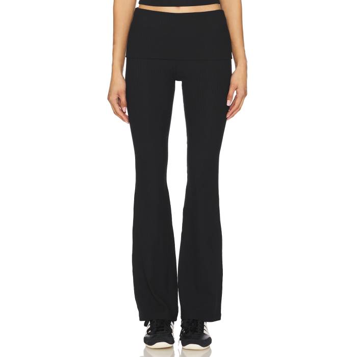 Wellbeing + Beingwell 【 Aria Foldover Pant Women Black 】 ズボン下 レディース 黒いこと 黒いこと レディースファッション-パンツ-ボトムス