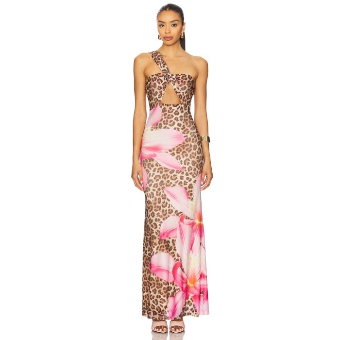 Runaway The Label 【 Kyree Maxi Dress Women Leopard Floral 】 ドレス レディース ヒョウ柄 レオパード｜スニケス 25,830円