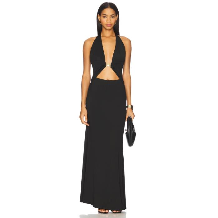 Runaway The Label 【 Halston Maxi Dress Women Black 】 御召しもの レディース 黒いこと 黒いこと