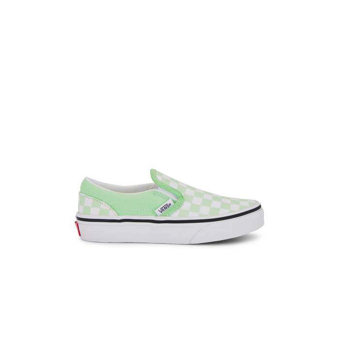 ヴァンズ Vans 【 Kids Classic Slip-On Girls Checkerboard Pistachio Green 】 クラシック slip-on スリッポン キッズ ベビー マタニティ キッズファッション 靴 スニーカー ジュニア キッズ green 緑・グリーン 19,200円