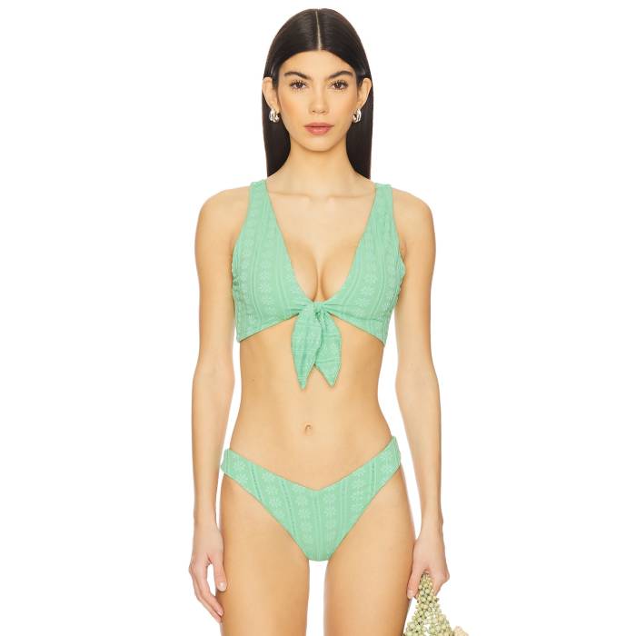 ビーチライオット Beach Riot 【 Dallas Bikini Top Women Sage Bloom Jacquard 】 ダラス レディース