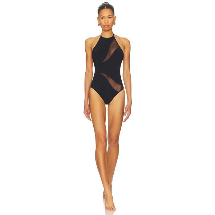 ジマーマン Zimmermann 【 Wanderlust Spliced Mesh One Piece Swimsuit Women Black 】 海水着 レディース 黒いこと 黒いこと