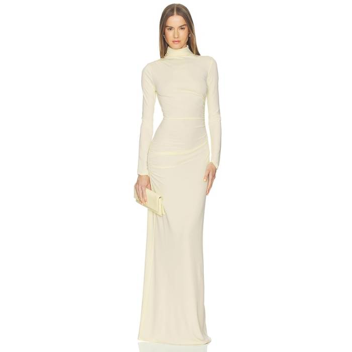 Seroya 【 Oona Dress Women Pastel Yellow 】 御召しもの レディース yellow 黄味がかった・黄色