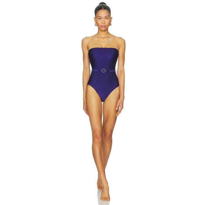 ジマーマン Zimmermann 【 Patience Belted Bandeau One Piece Swimsuit Women Royal Blue 】 海水着 レディース 青碧 青碧