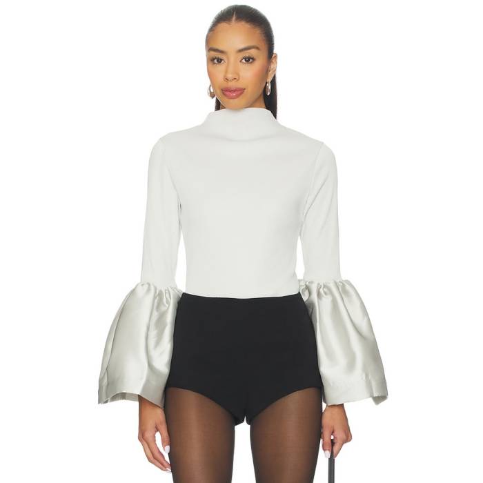 Marques \u0027 Almeida 【 Puff Sleeve Top Women Silver 】 Sleeve 衣袂 レディース Silver しろがね色・しろがね色