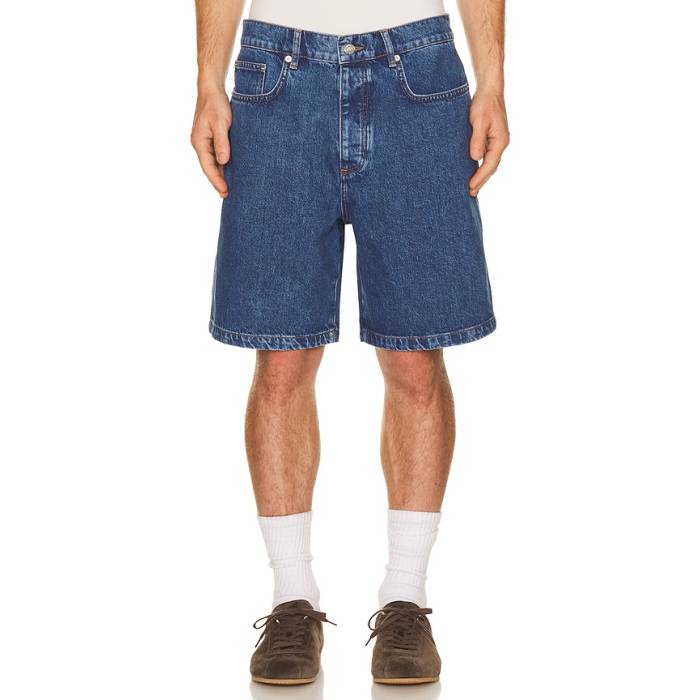 Simkhai 【 Lorcan Denim Shorts Men French Blue 】 ジーンズ さる股引き メンズ 青味 青み