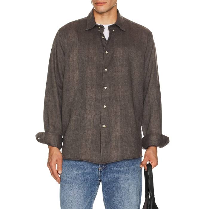 バブアー Barbour 【 Tamish Regular Herringbone Shirt Men Grey Marl 】 メンズ 薄墨色 薄墨色