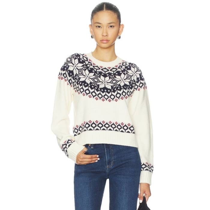 Lovers And Friends 【 X Christina Elezaj Calix Fair Isle Sweater Women Cream Multi 】 トレーナー レディース クリーム｜スニケス