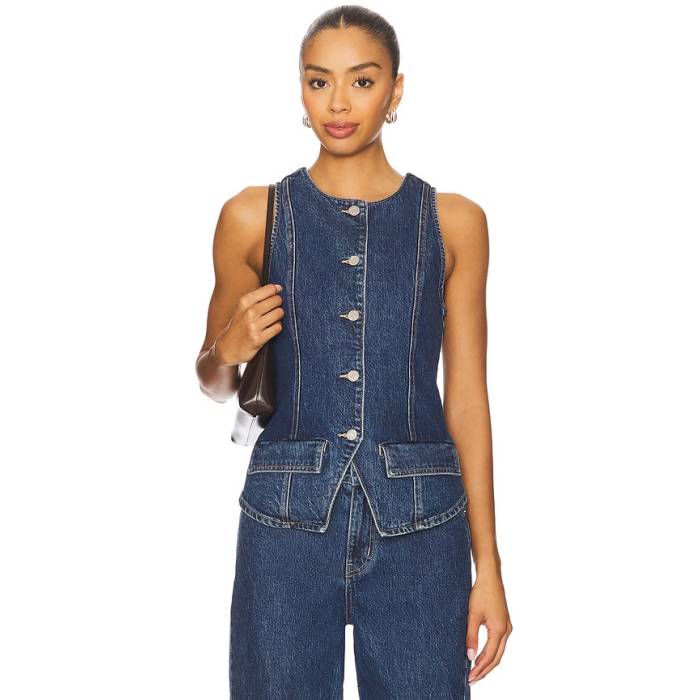 ショウミーユアムームー Show Me Your Mumu 【 Midland Vest Top Women Deep Well Indigo 】 より良い レディース ディープ 藍色・インディゴ