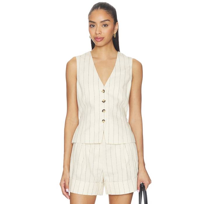 ラグアンドボーン Rag \u0026 Bone 【 Paulette Stripe Vest Women White Stripe 】 Stripe 縞模様 より良い レディース 白いこと 白いこと Stripe 縞模様