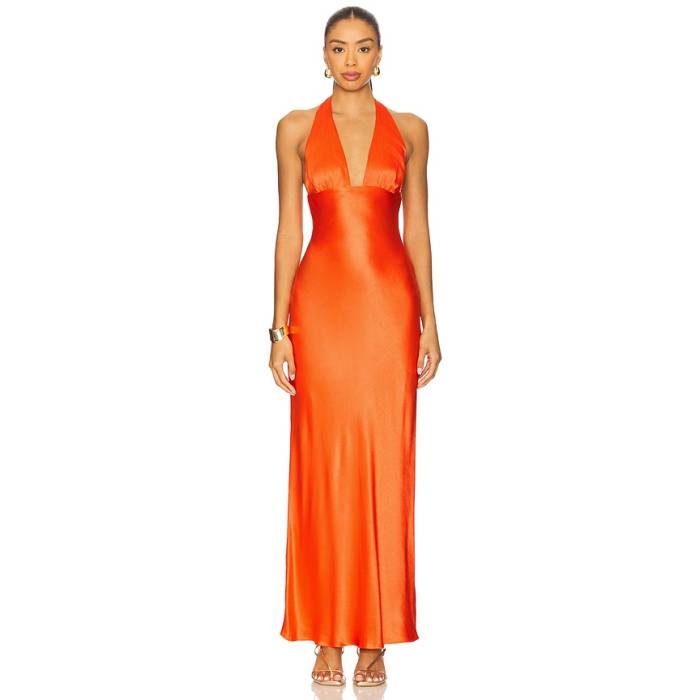 Bec + Bridge 【 Carmela Halter Dress Women Fire Red 】 お召しもの レディース たき火 Red 赤・赤いこと