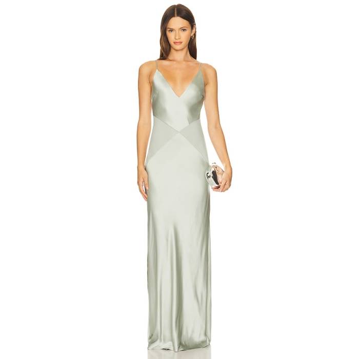House Of Harlow 1960 【 X Revolve Cassia Maxi Dress Women Sage 】 御召しもの レディース