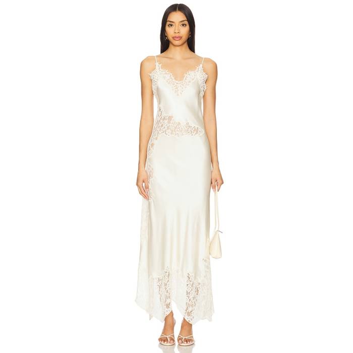House Of Harlow 1960 【 X Revolve Waverly Midi Dress Women Ivory 】 お召しもの レディース 象牙色