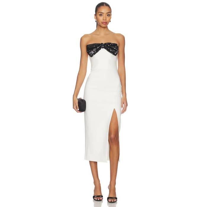 Likely 【 Sariah Dress Women White \u0026Amp; Black 】 御召しもの レディース 白いこと 白いこと 黒いこと 黒いこと