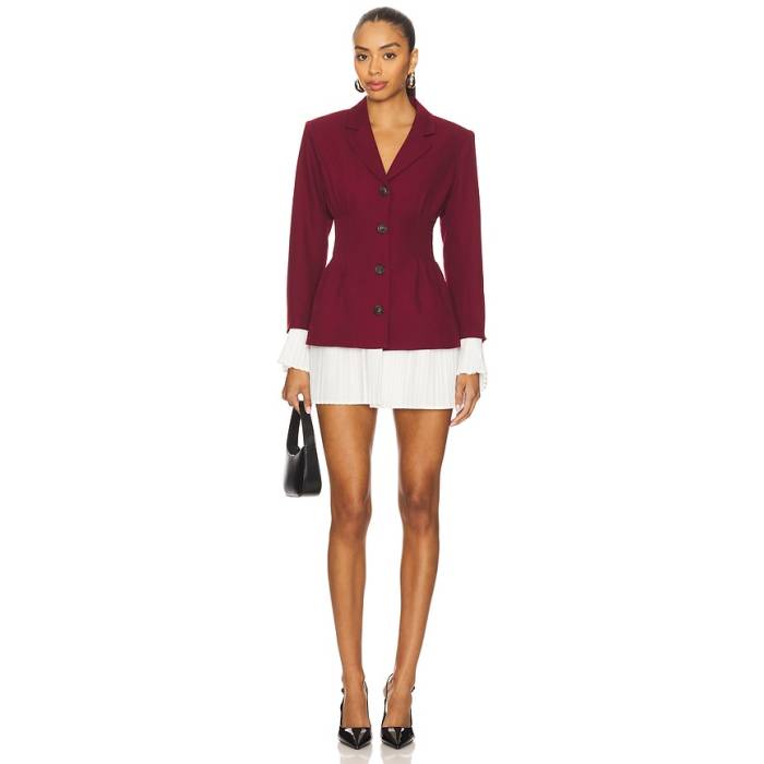 Line & Dot 【 X Revolve X Revolve Kinny Blazer Dress Women Oxblood 】 ブレイザー ドレス レディース 赤・オックスブラッド|スニケス
