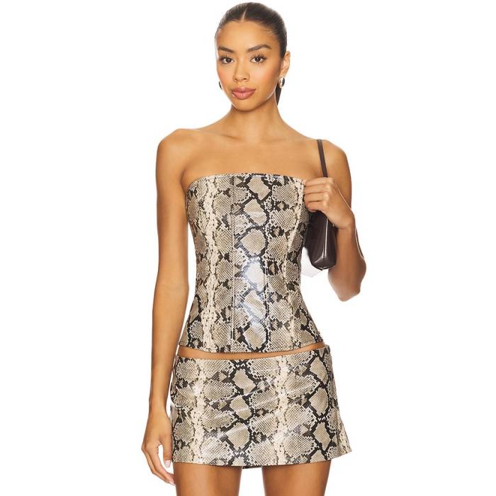 Miaou 【 Libra Corset Top Women Python 】 レディース
