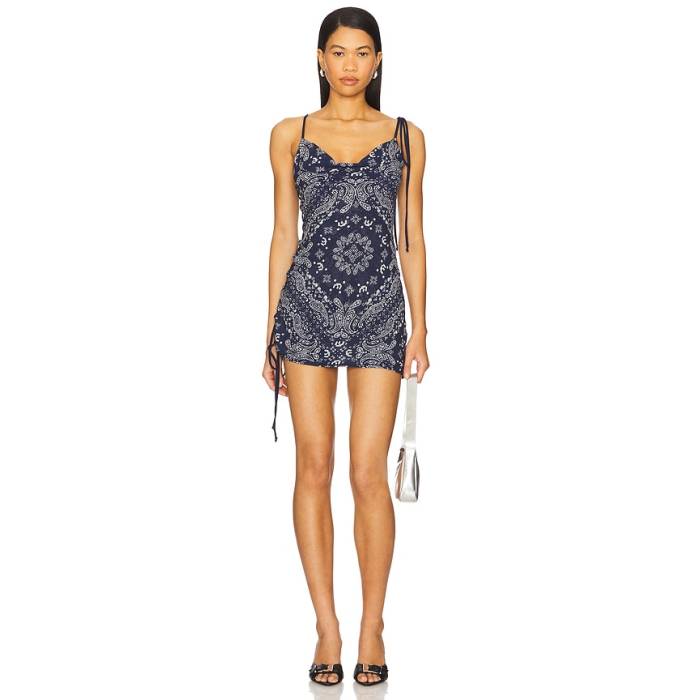 Miaou 【 Daniela Dress Women Bandana Navy 】 御召しもの レディース 紺色 米国海軍