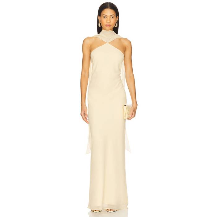 アマンダアプリチャード Amanda Uprichard 【 Ashton Maxi Dress Women Cornsilk 】 お召しもの レディース