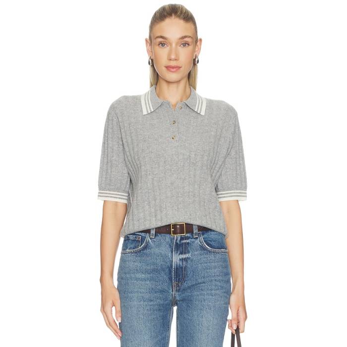 Soft Goat 【 Striped Pique Top Women Grey 】 レディース 薄墨色 薄墨色