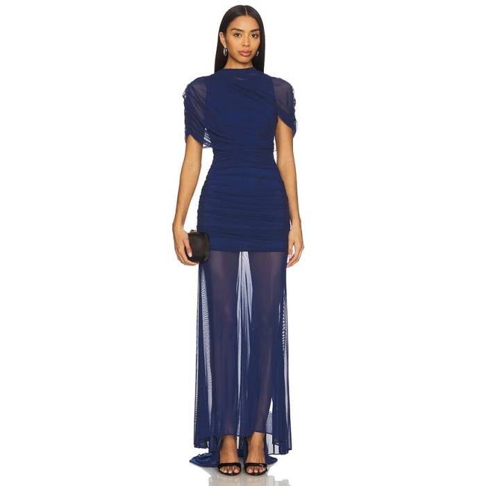 アマンダアプリチャード Amanda Uprichard 【 Evianna Gown Women Navy 】 レディース 紺色 米国海軍
