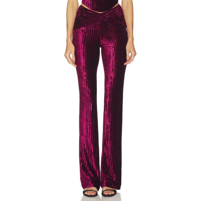 Michael Costello 【 X Revolve Ryliana Pant Women Burgundy 】 ズボン下 レディース ぶどう酒色・バーガンディー