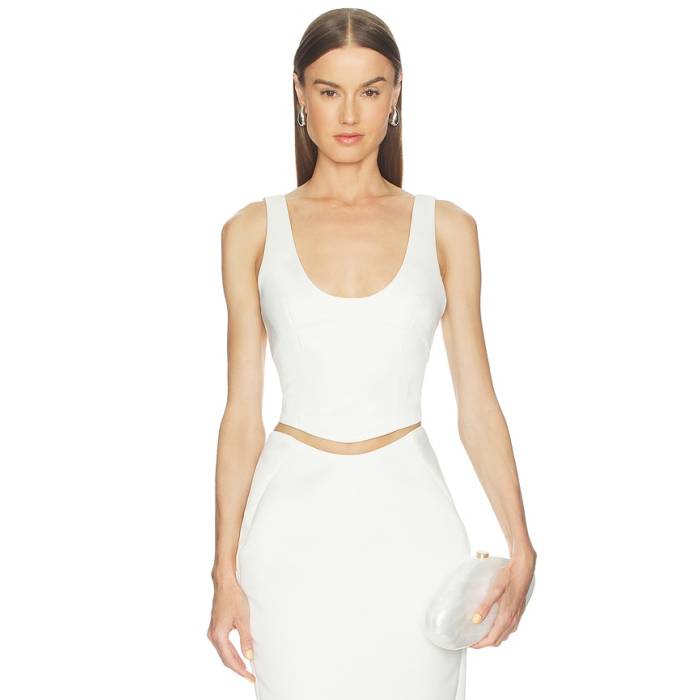 Camila Coelho 【 Lotta Top Women Ivory 】 レディース 象牙色