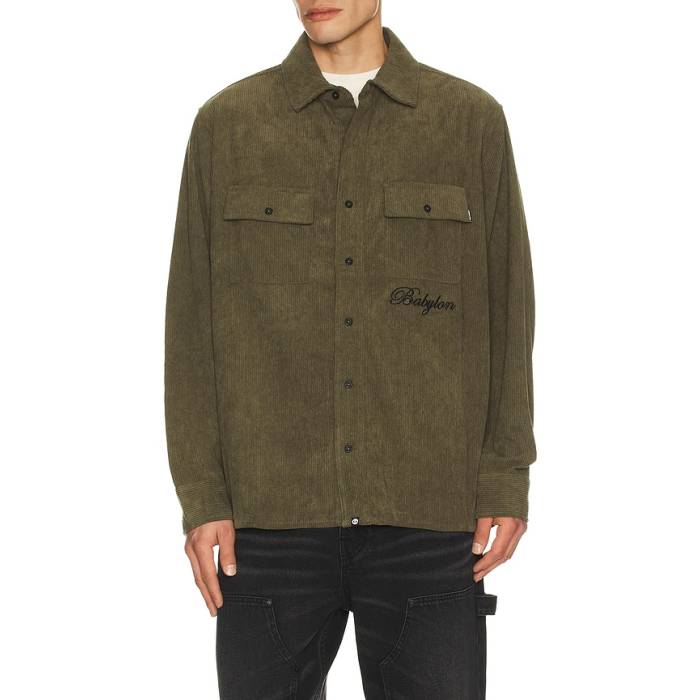 Babylon 【 Corduroy Shirt Men Slime Green 】 コーデュロイ メンズ green 緑・グリーン｜スニケス