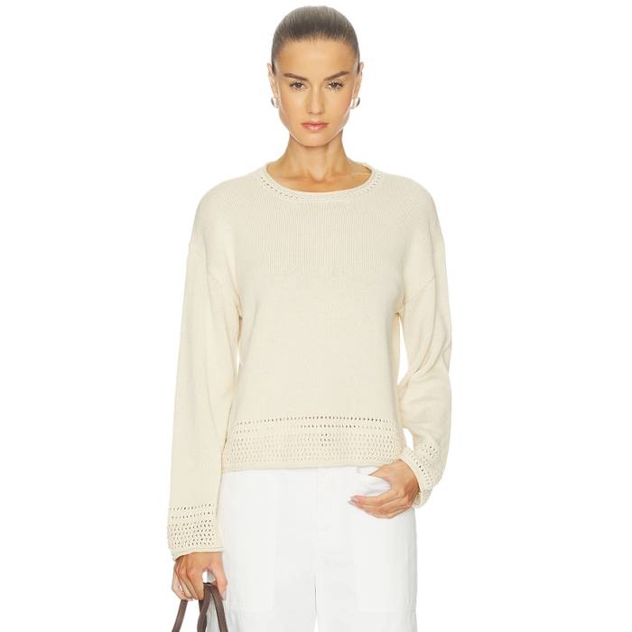 Velvet By Graham \u0026 Spencer 【 Rosalyn Sweater Women Cream 】 調教師 レディース 皮膚軟化剤