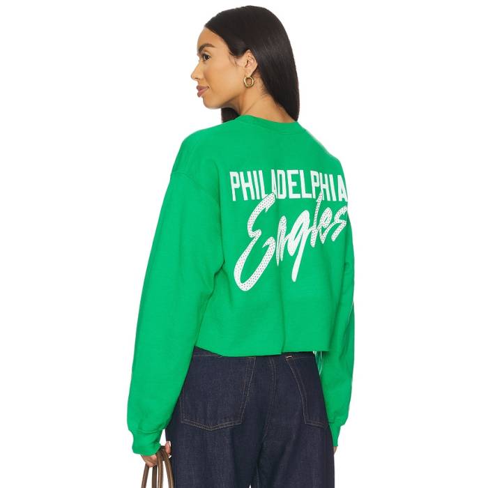 ジャンクフード Junk Food 【 Eagles Bling Crop Crew Sweatshirt Women Kelly 】 イーグルス Crop クロップ クルー スウェット トレーナー レディース｜スニケス
