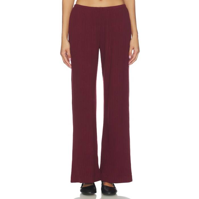 Donni. 【 The Sweater Rib Simple Pant Women Oxblood 】 調教師 ズボン下 レディース 赤・オックスブラッド