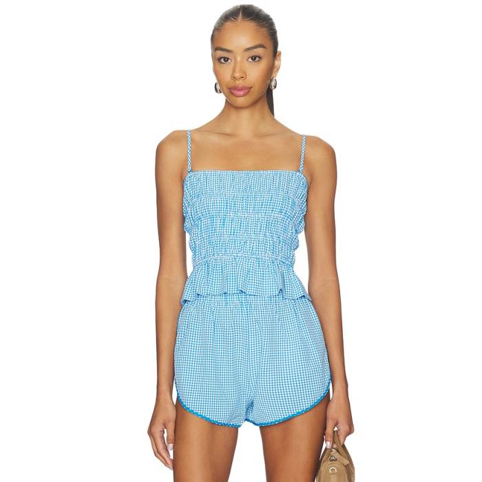 Solid \u0026 Striped 【 The Delilah Top Women Cosmic Blue 】 レディース 青み 青色