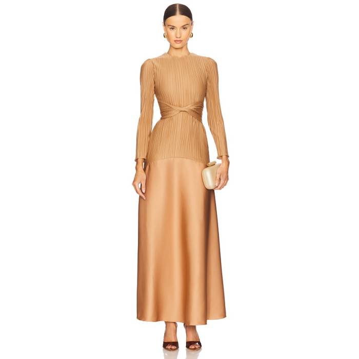 Mayle Vasquez 【 El Pez Long Dress Women Mocha 】 御召しもの レディース