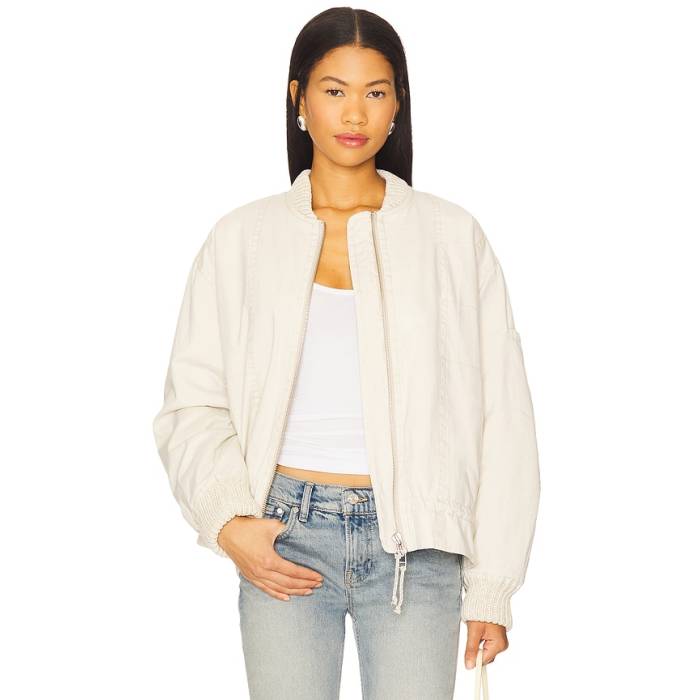 フリーピープル Free People 【 X We The Free Jax Washed Bomber In Almond Flour Women Almond Flour 】 無償性 レディース