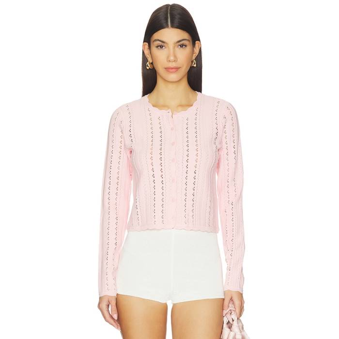 Loveshackfancy 【 Peridot Cardigan Women Peach Sorbet 】 ジレー レディース