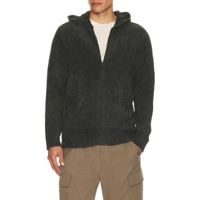 Barefoot Dreams 【 Cozychic Zip Hoodie Men Dark Moss 】 フーディー パーカー メンズ