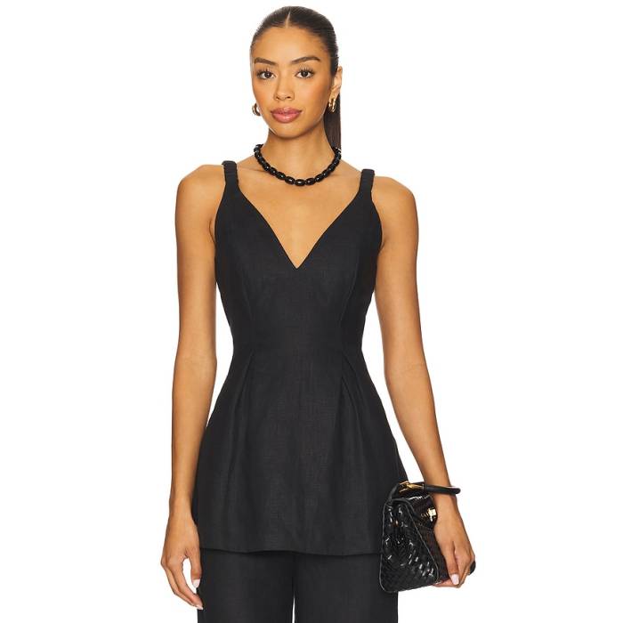 フェイスフルザブランド Faithfull The Brand 【 Lola Top Women Black 】 レディース 黒いこと 黒いこと