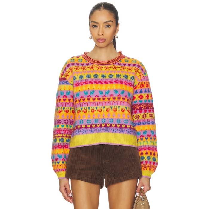 フリーピープル Free People 【 Favorite Things Sweater Women Bright Confetti Combo 】 調教師 レディース