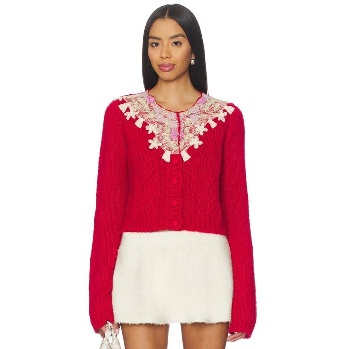 フリーピープル Free People 【 Pixie Cardi Women Red 】 レディース Red 赤・赤いこと