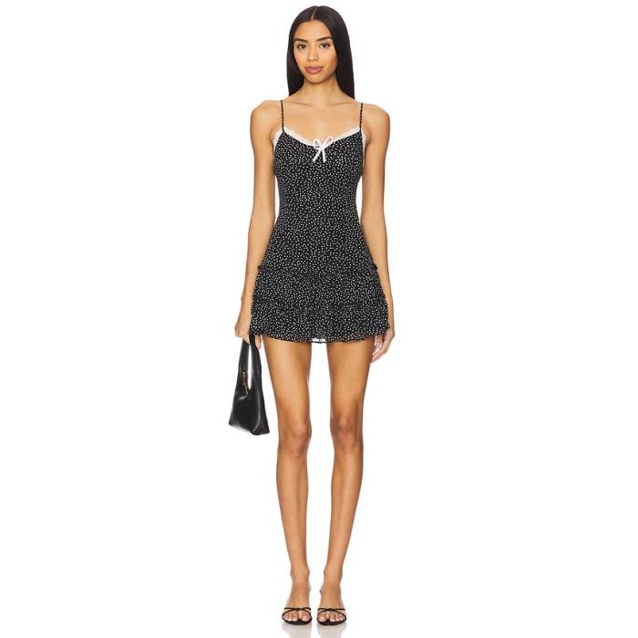 ライオネス Lioness 【 Yves Mini Dress Women Onyx Polka 】 お召しもの レディース
