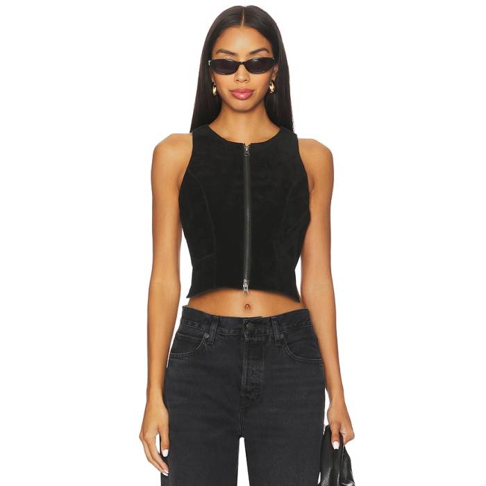 Understated Leather 【 X Revolve Crazy Life Top Women Black 】 クレイジー レディース 黒いこと 黒いこと