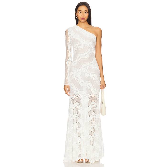 Charo Ruiz Ibiza 【 Azzure Long Dress Women White Wave 】 御召しもの レディース 白いこと 白いこと Wave ウェーブ・ウェイブ