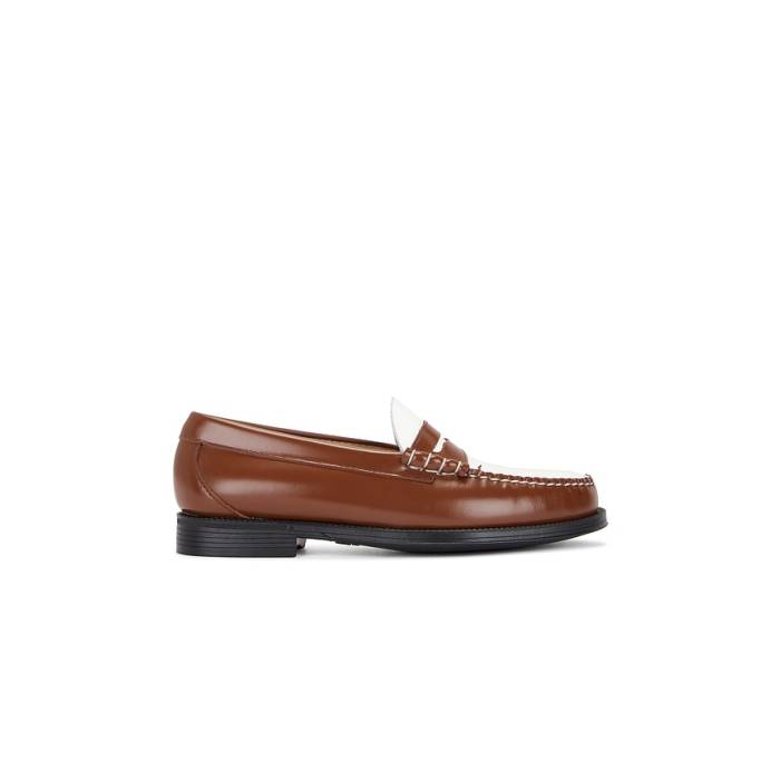 G.h.bass 【 Larson Easy Weejun Fashion Men Cognac \u0026Amp; White 】 メンズ 白いこと 白いこと